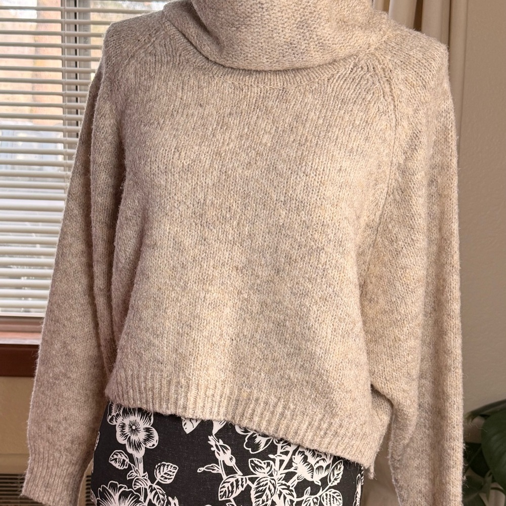 Sincerely Jules Cream Cowl Neck Sweater